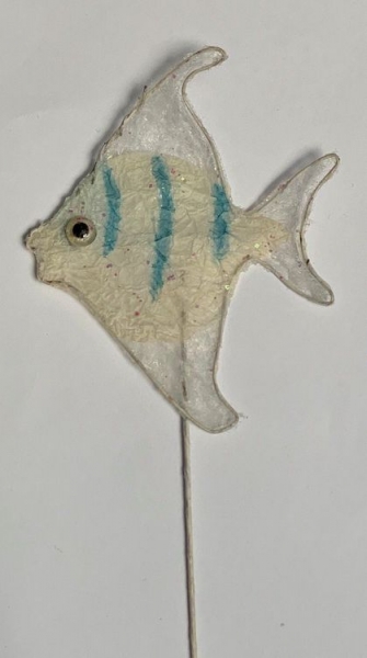 Krepp-Fisch weiss-blau